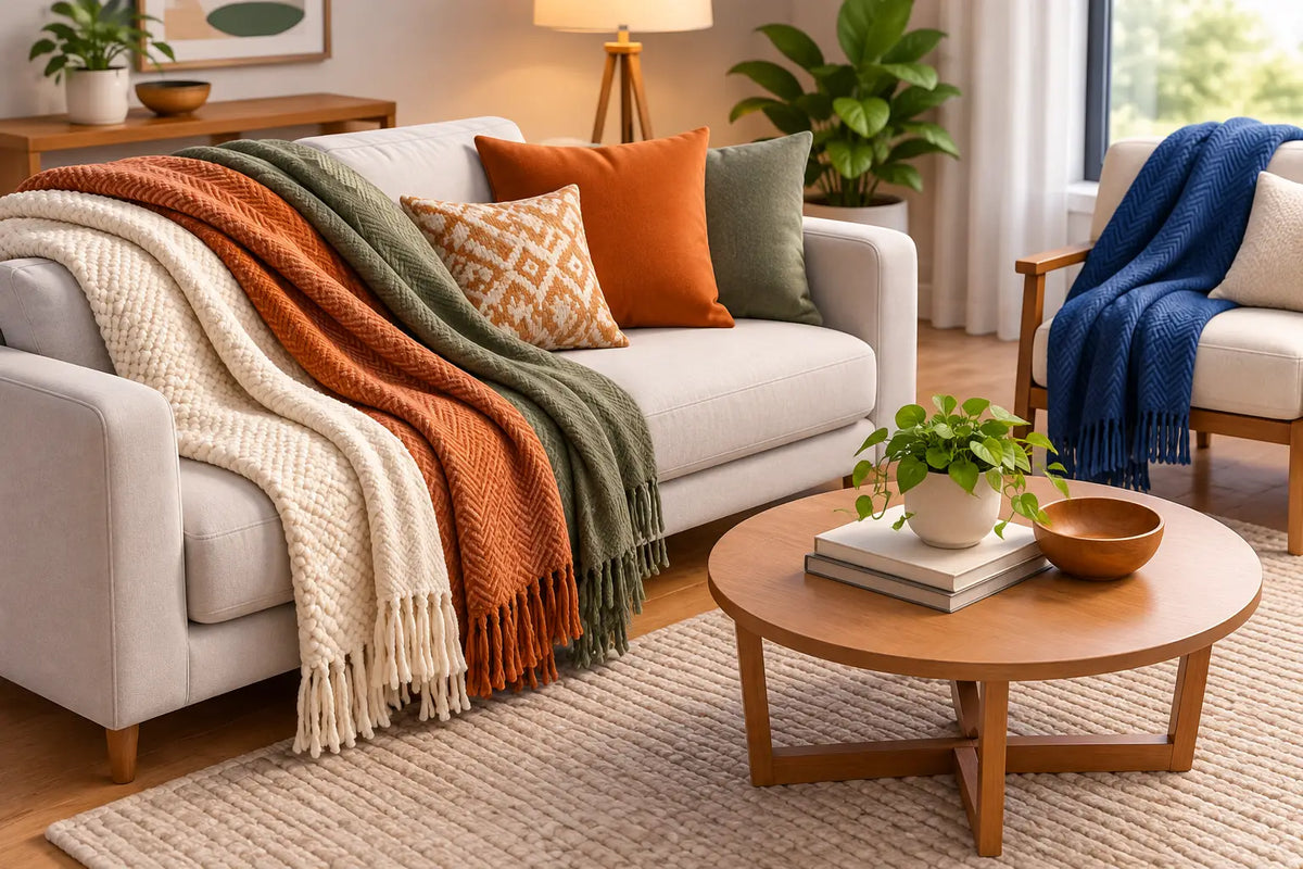 How to Layer Throw Blankets Stylishly at Home