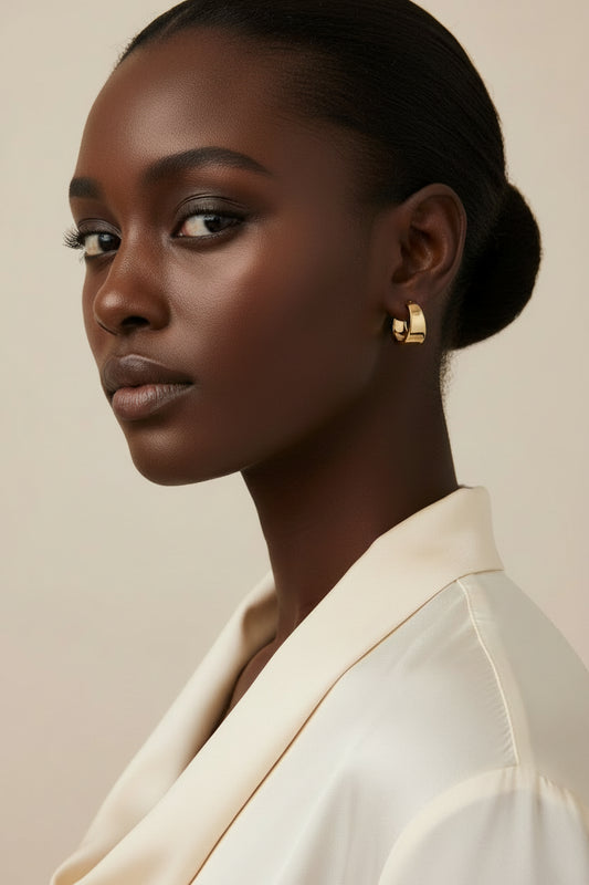 Theo Hoops - Tapered Brass Hoops