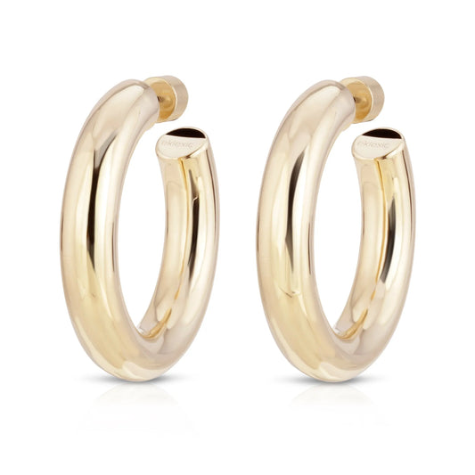 Zolen Hoops - hypoallergenic brass hollow hoops