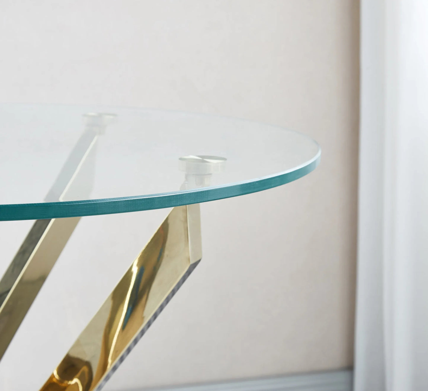 Modern Round Tempered Glass Coffee Table