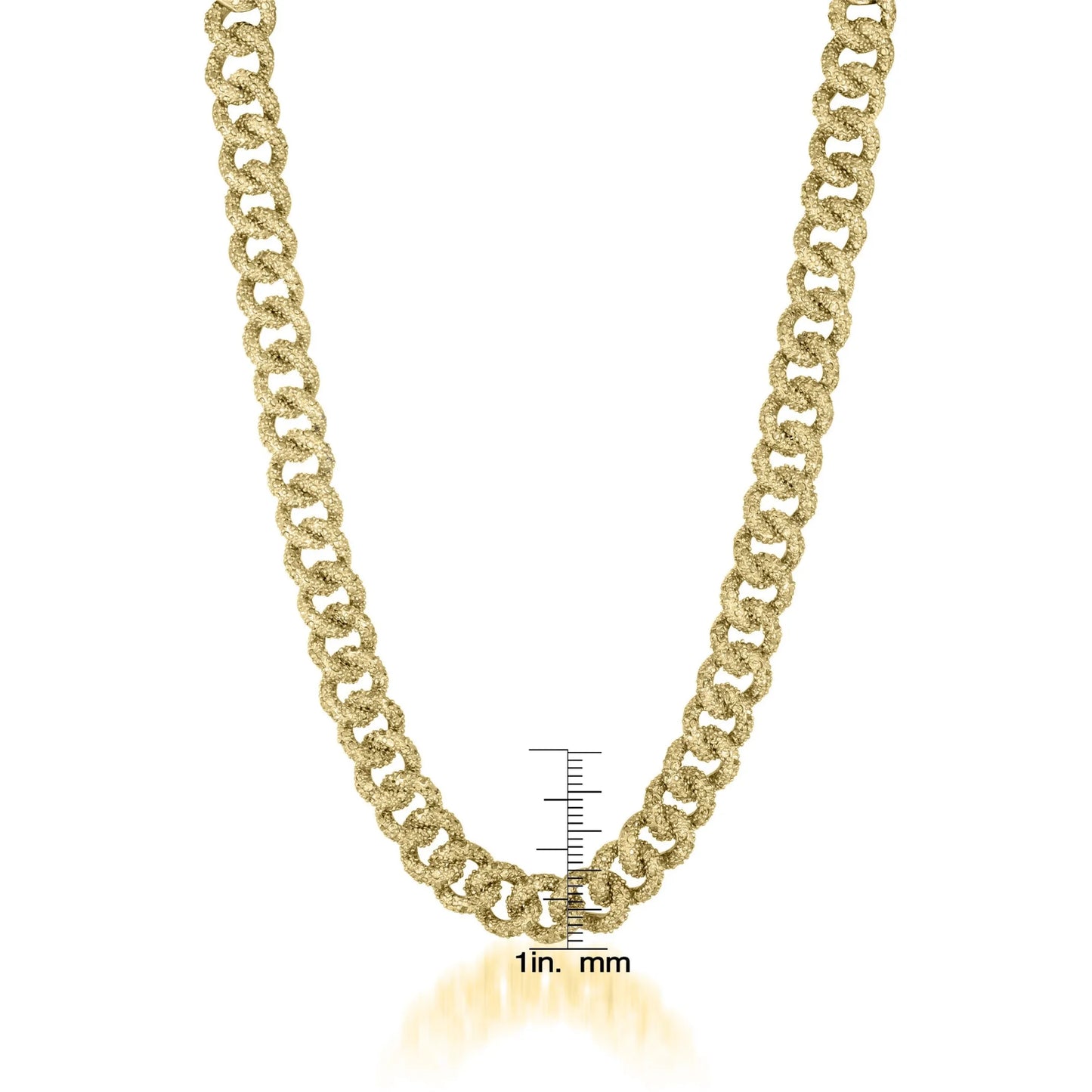 Collette Z Gold Overlay Thick Chain Necklace - 16" chain