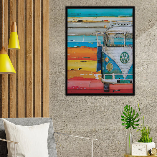 VW Bus Art Print - Color: Multi | Pack Of: 1
