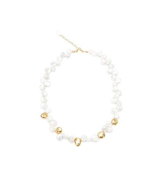 Maia Pearl Necklace - Gold-Plated Sterling Silver