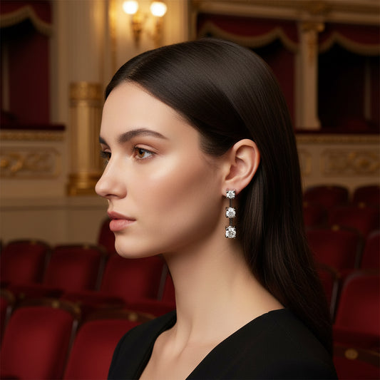 Treated Black Oval Diamond Stud Earring-.925 Sterling Silver 2.0 Cttw