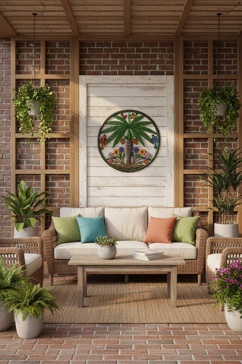Painted Palm with Border