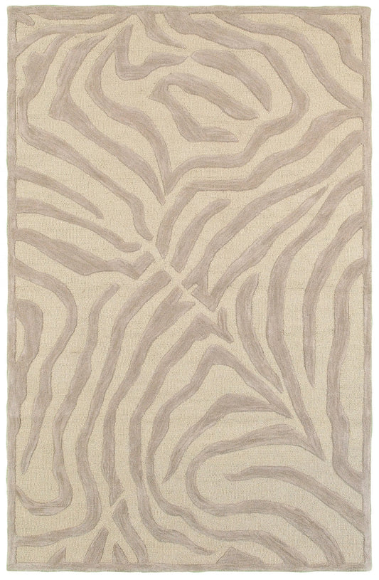 8 x 10' Taupe Zebra Pattern Area Rug