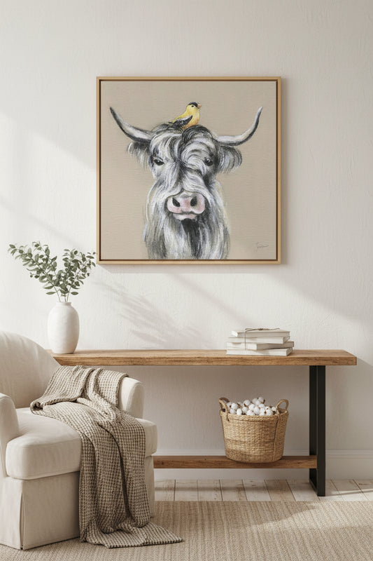 Cute Highland Cow Unframed Print Wall Art