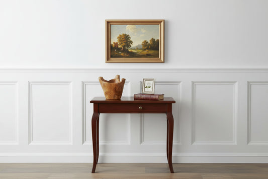 Round Solid Wood Table Vase