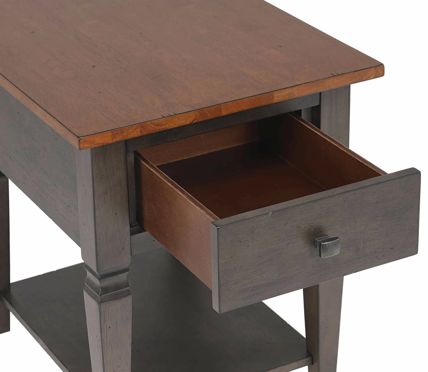 Dakota Living Room End Table with drawer open