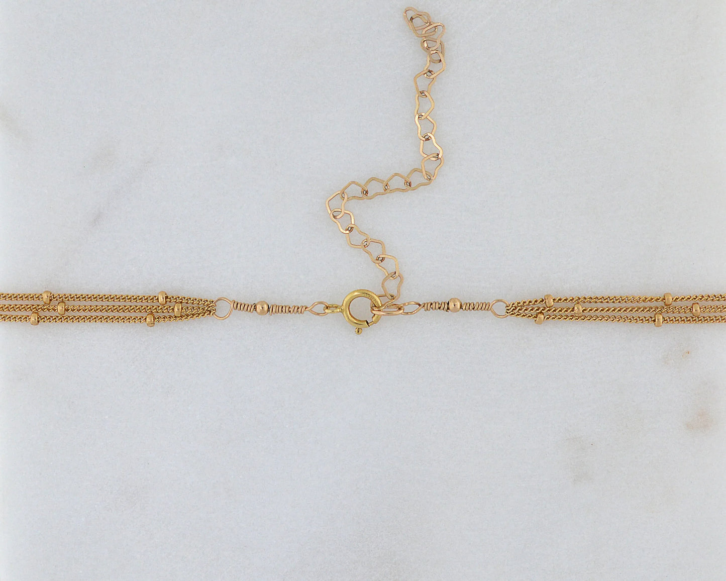 Gold Multi Chain Ankle Bracelet extended