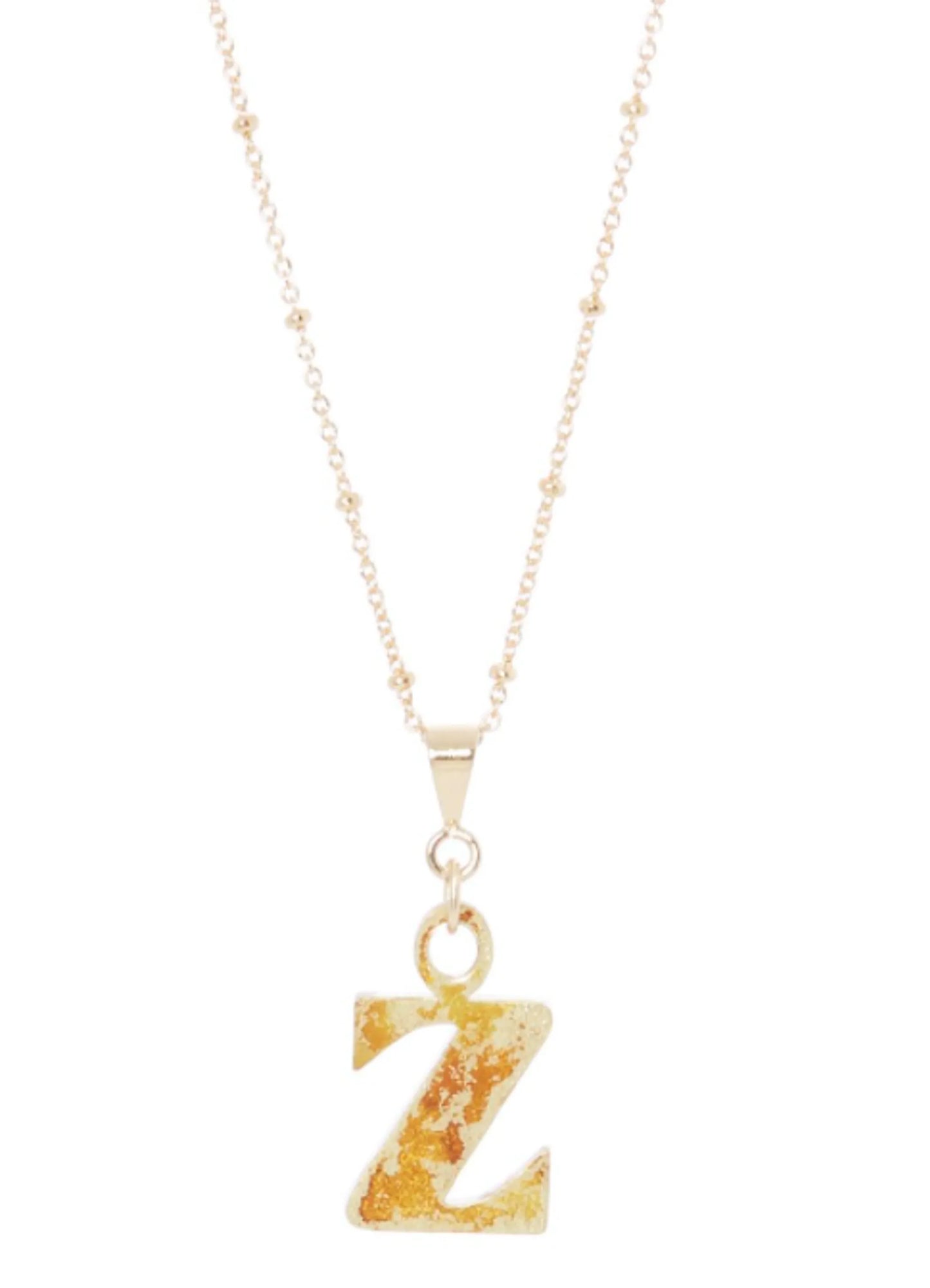 14K Gold Plated Letter Charm Necklace