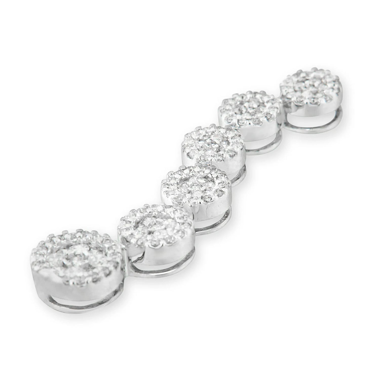 Diamond Cluster Journey Pendant Necklace