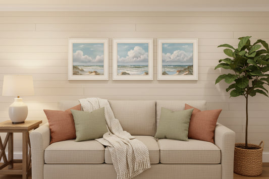 Set Of Three Beautiful Day Iii Iii White Framed Print Wall Art - Nobiliving