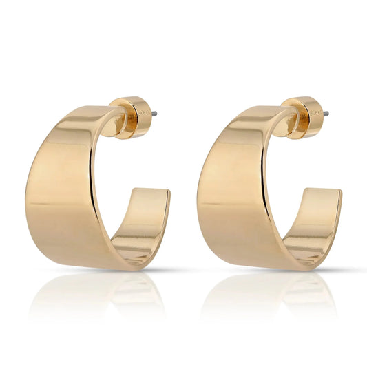 Theo Hoops - Tapered Brass Hoops