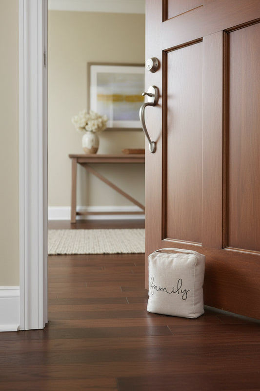 Weighted Fabric Door Stop with Handle