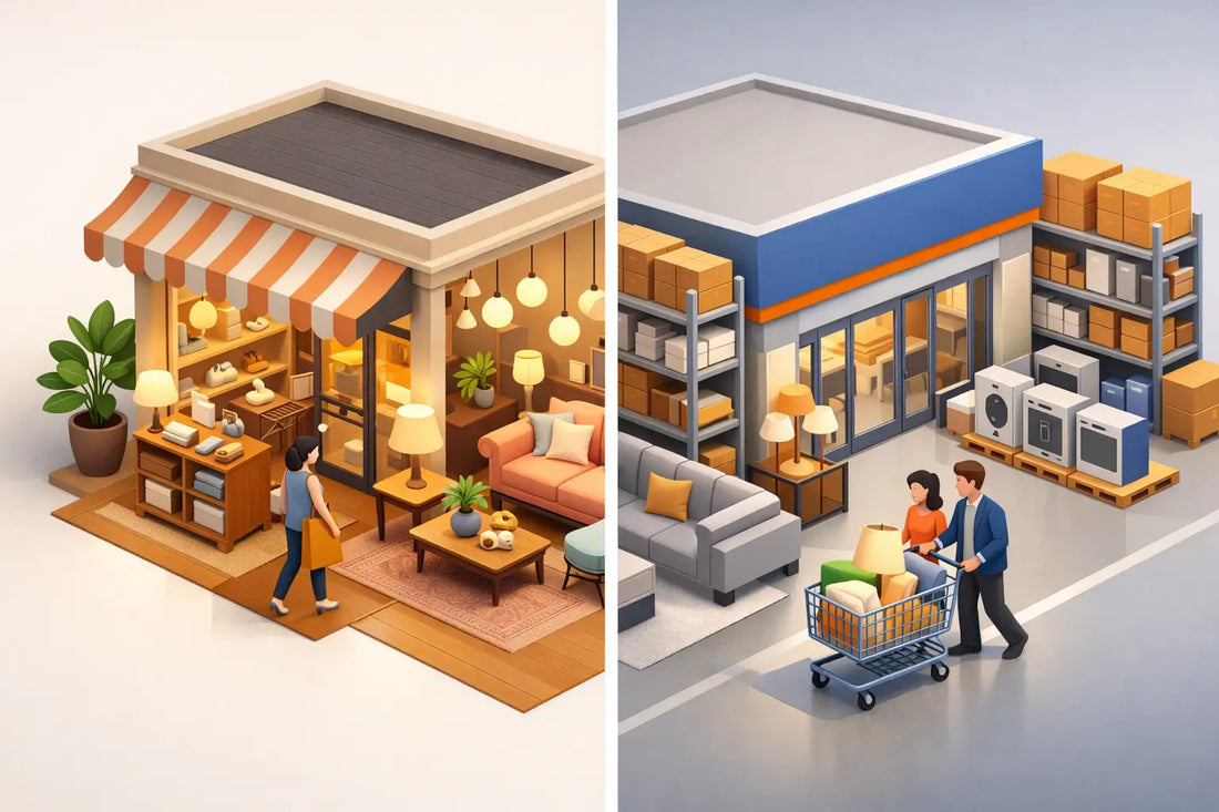 Boutique Shopping vs Big Box for Home Style