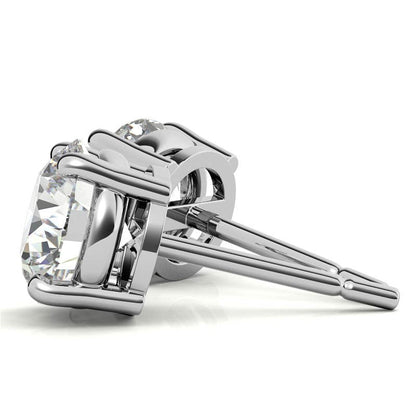 0.50 CTW AGI Certified Lab Grown Diamond (G - VS) Stud Earrings in Choice Of 14K White or Yellow Gold - nobiliving.com