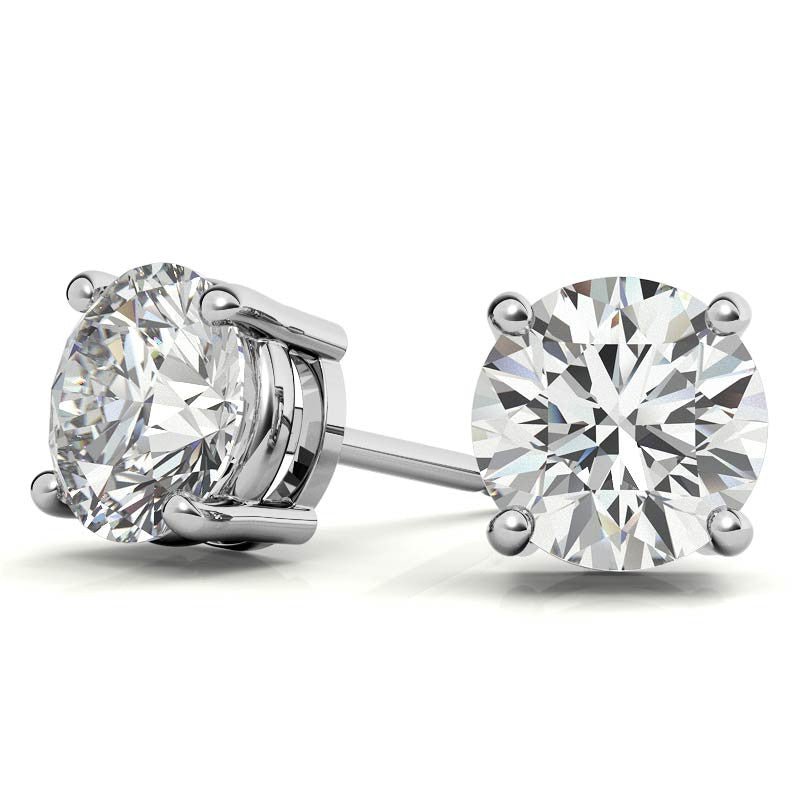 0.50 CTW AGI Certified Lab Grown Diamond (G - VS) Stud Earrings in Choice Of 14K White or Yellow Gold - nobiliving.com