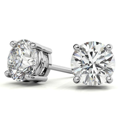 0.50 CTW AGI Certified Lab Grown Diamond (G - VS) Stud Earrings in Choice Of 14K White or Yellow Gold - nobiliving.com