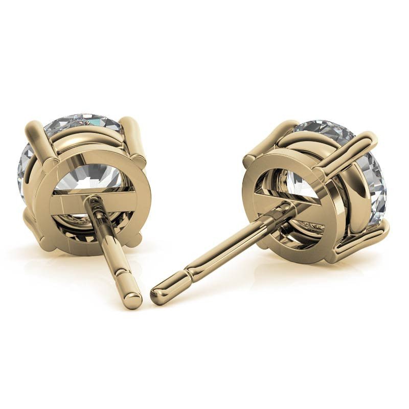 0.50 CTW AGI Certified Lab Grown Diamond (G - VS) Stud Earrings in Choice Of 14K White or Yellow Gold - nobiliving.com