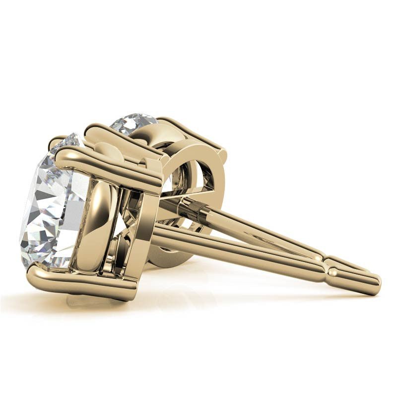 0.50 CTW AGI Certified Lab Grown Diamond (G - VS) Stud Earrings in Choice Of 14K White or Yellow Gold - nobiliving.com