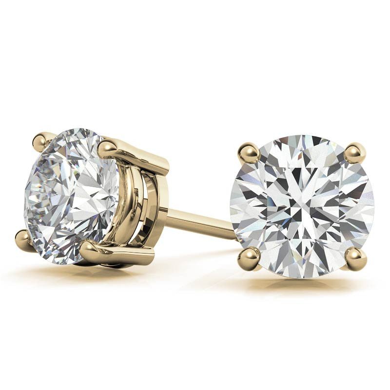 0.50 CTW AGI Certified Lab Grown Diamond (G - VS) Stud Earrings in Choice Of 14K White or Yellow Gold - nobiliving.com
