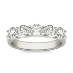 1 1/4 CTW Round Lab Grown Diamond Five Stone Anniversary Band 14K White Gold (G-VS)