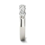 1 1/4 CTW Round Lab Grown Diamond Five Stone Anniversary Band 14K White Gold (G-VS)