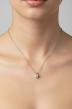 1.00 Ctw Prong Set Round Lab Grown Diamond Pendant