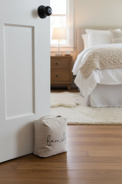 Family Decorative Weighted Fabric Door Stop