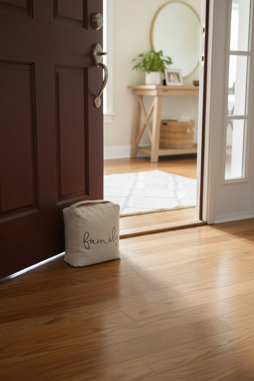 Family Decorative Weighted Fabric Door Stop