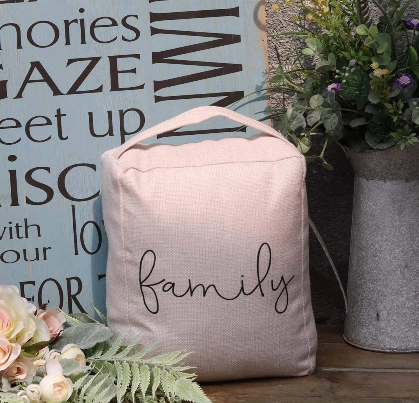 Weighted Fabric Door Stop with Handle