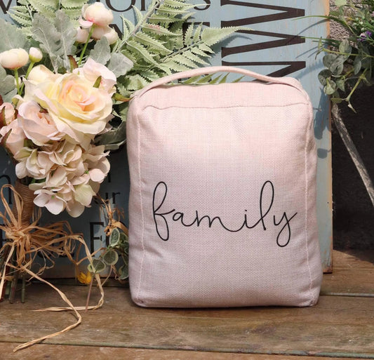 Weighted Fabric Door Stop with Handle