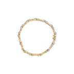 10k Yellow Gold 3.00 Ctw Round-Cut and Baguette-Cut Bracelet