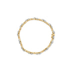10k Yellow Gold 3.00 Ctw Round-Cut and Baguette-Cut Bracelet