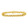 14K Yellow Gold Plated .925 Sterling Silver 1.0 Cttw Diamond Infinity Loop and Swirl Link Bracelet