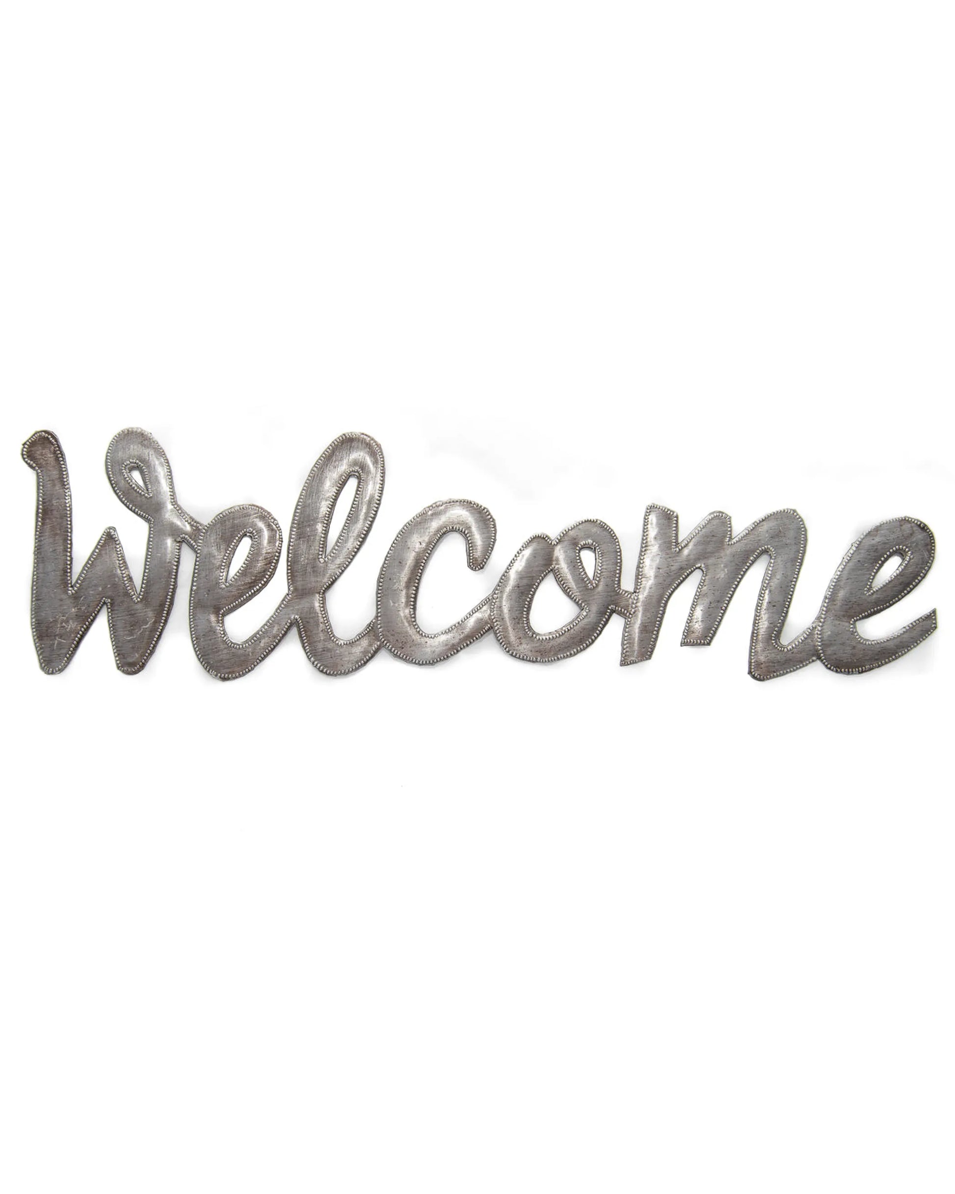 Metal Welcome Sign - Recycled Metal