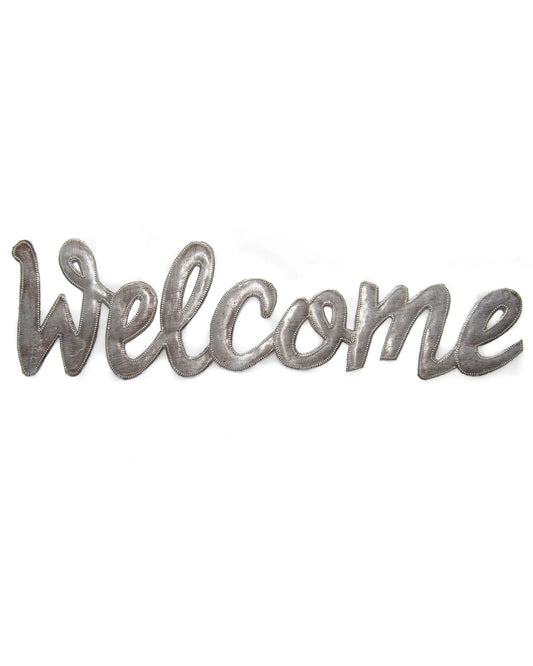 Metal Welcome Sign - Recycled Metal