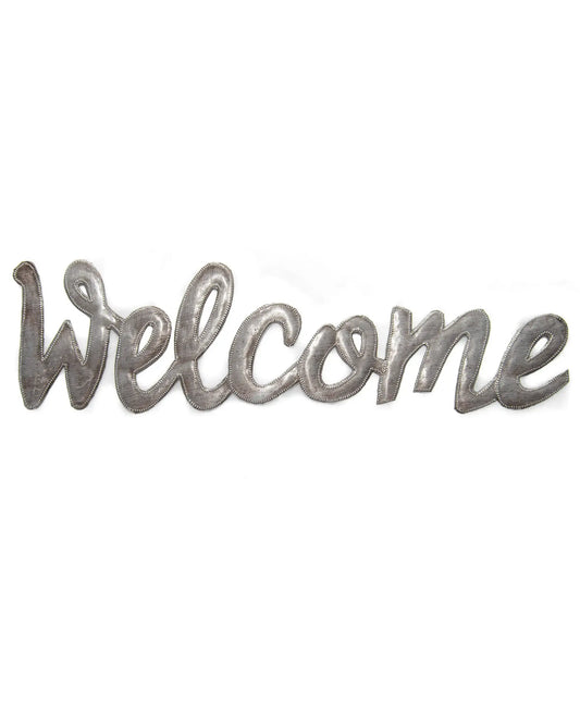 Metal Welcome Sign - Recycled Metal