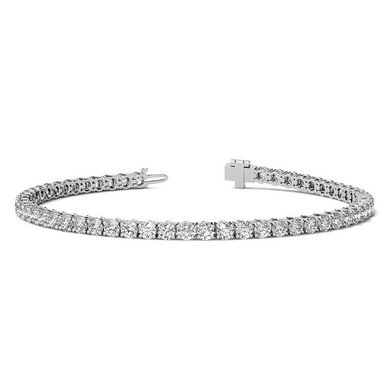 12.00 CTW Lab Grown Diamond Tennis Bracelet | G/VS AGI Certified | 14kt White or Yellow Gold - nobiliving.com