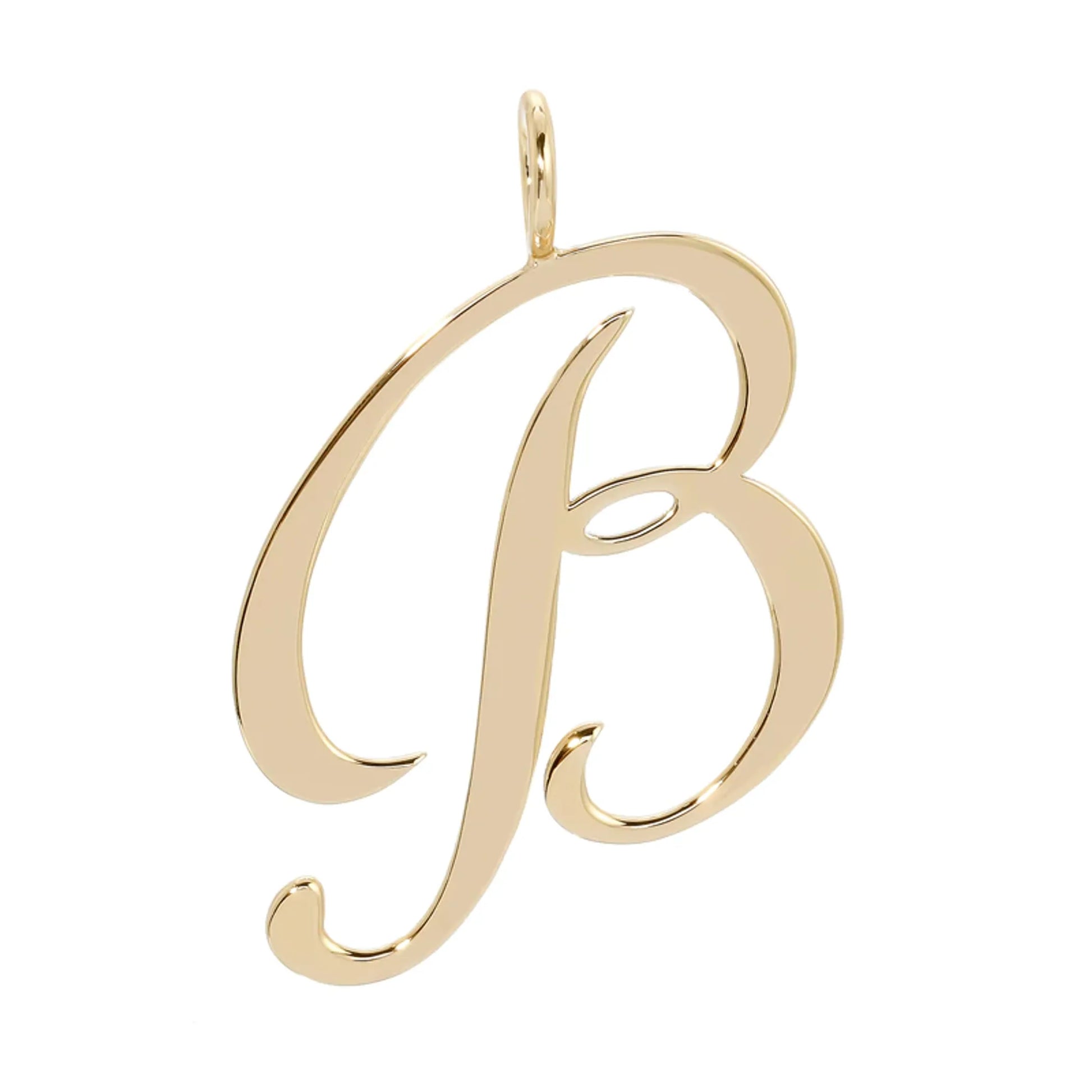 Large Letter Pendants have a clear protective coating to prevent quick wear and tarnishing.
