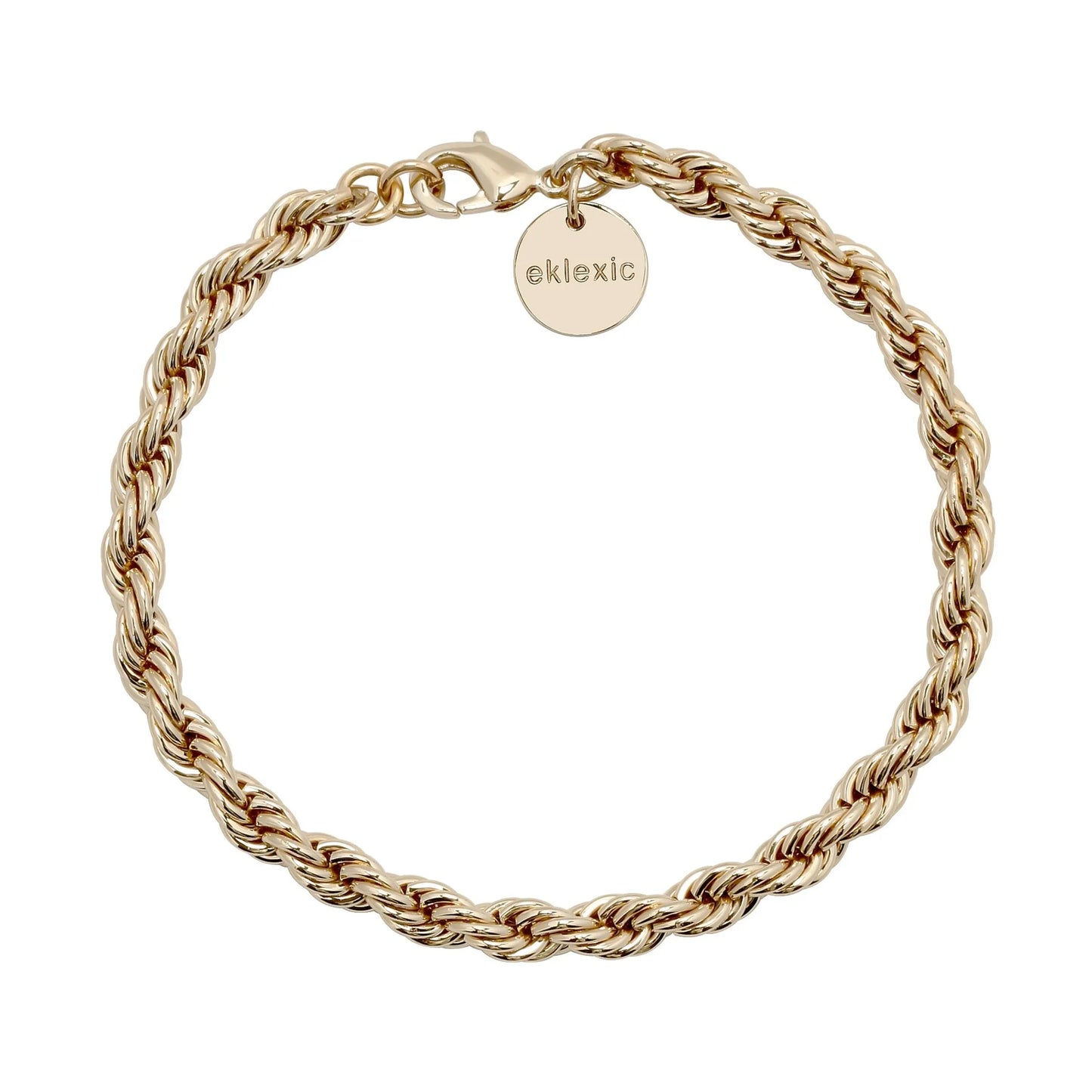 Rosa Anklet is made from a classic rope‑style chain