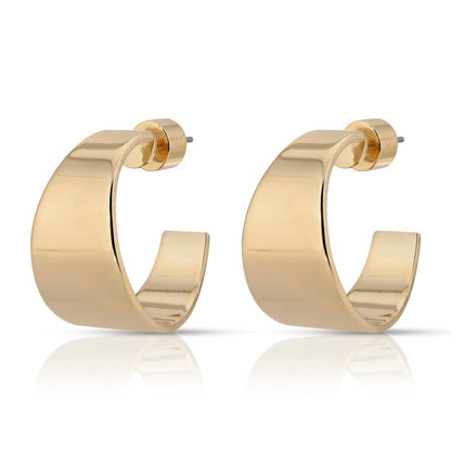 Theo Hoops - Tapered Brass Hoops