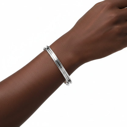 Domed Bangle Bracelet - Handmade