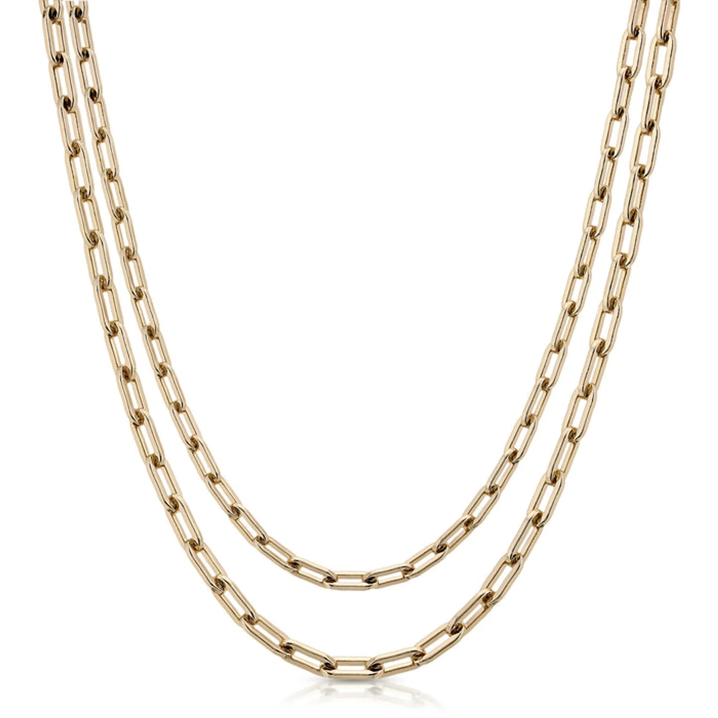 Double Medium Link Mask Chain - Links measure 3.5mm wide x 8.2mm long