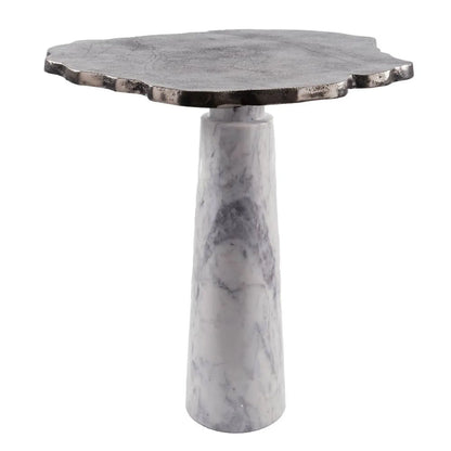 Poste Marble Column End Table