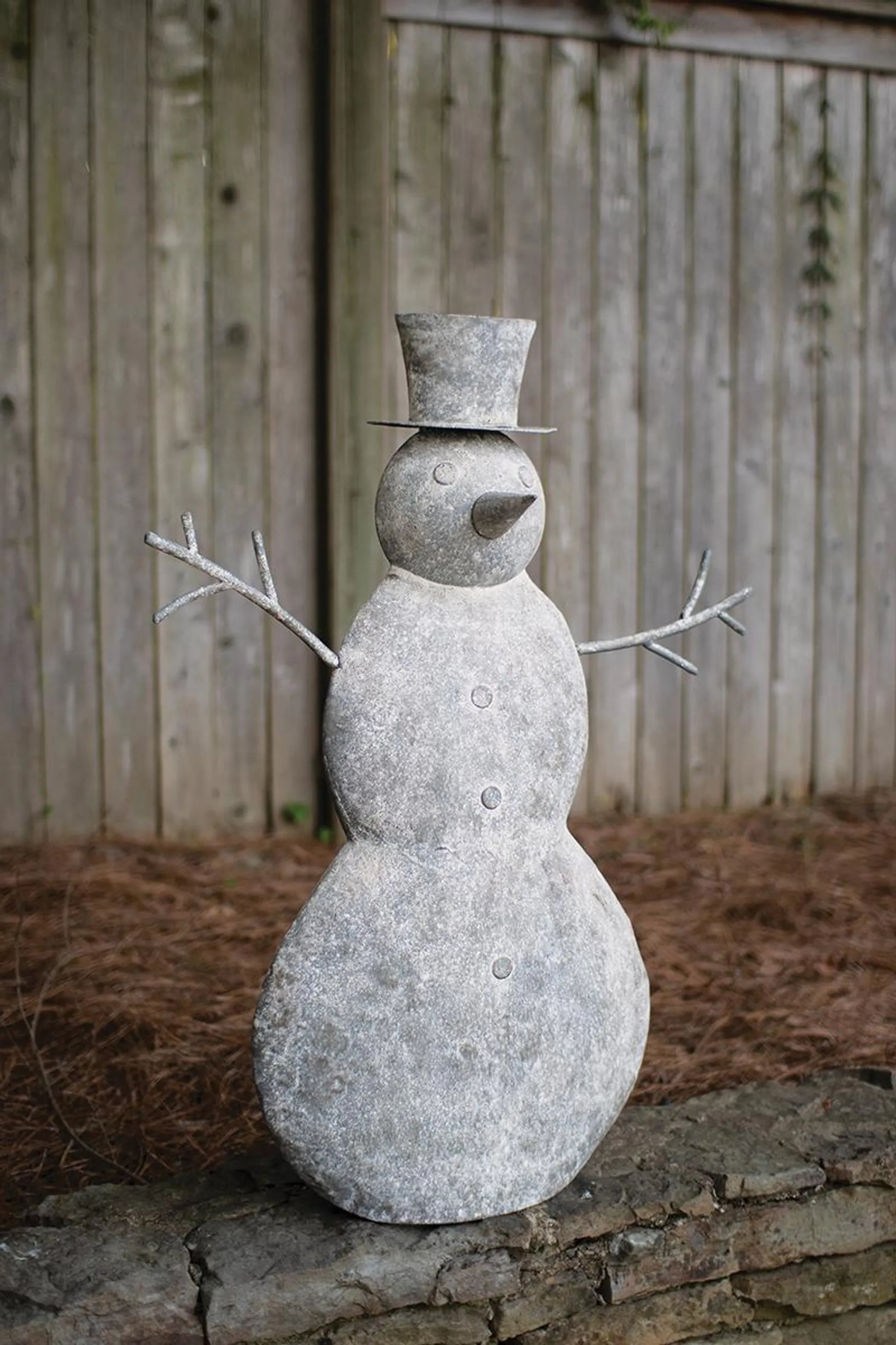 Large Metal Snowman Decor 40 Inch – Hand-Painted by Kalalo