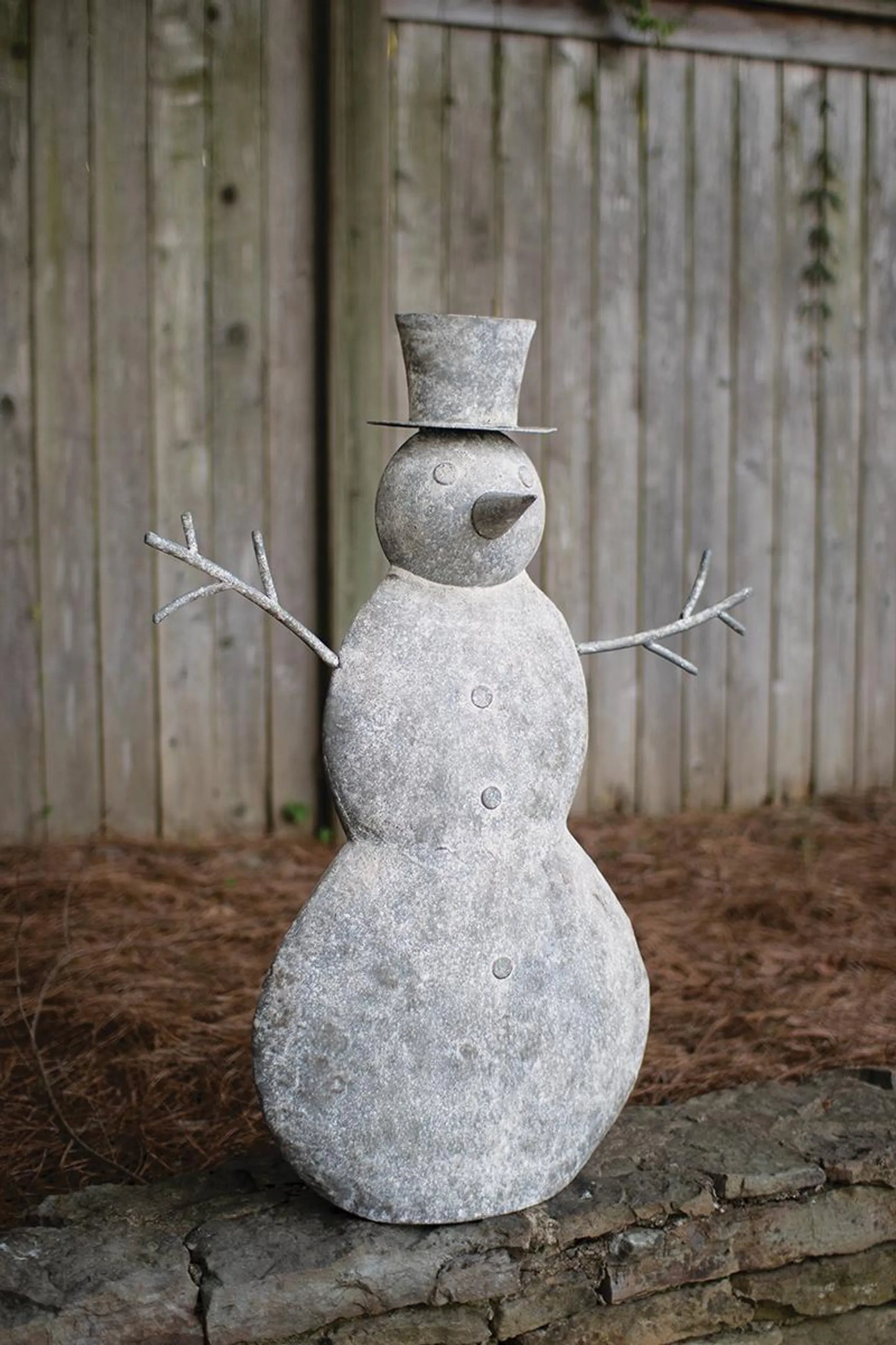 Large Metal Snowman Decor 40 Inch – Hand-Painted by Kalalo