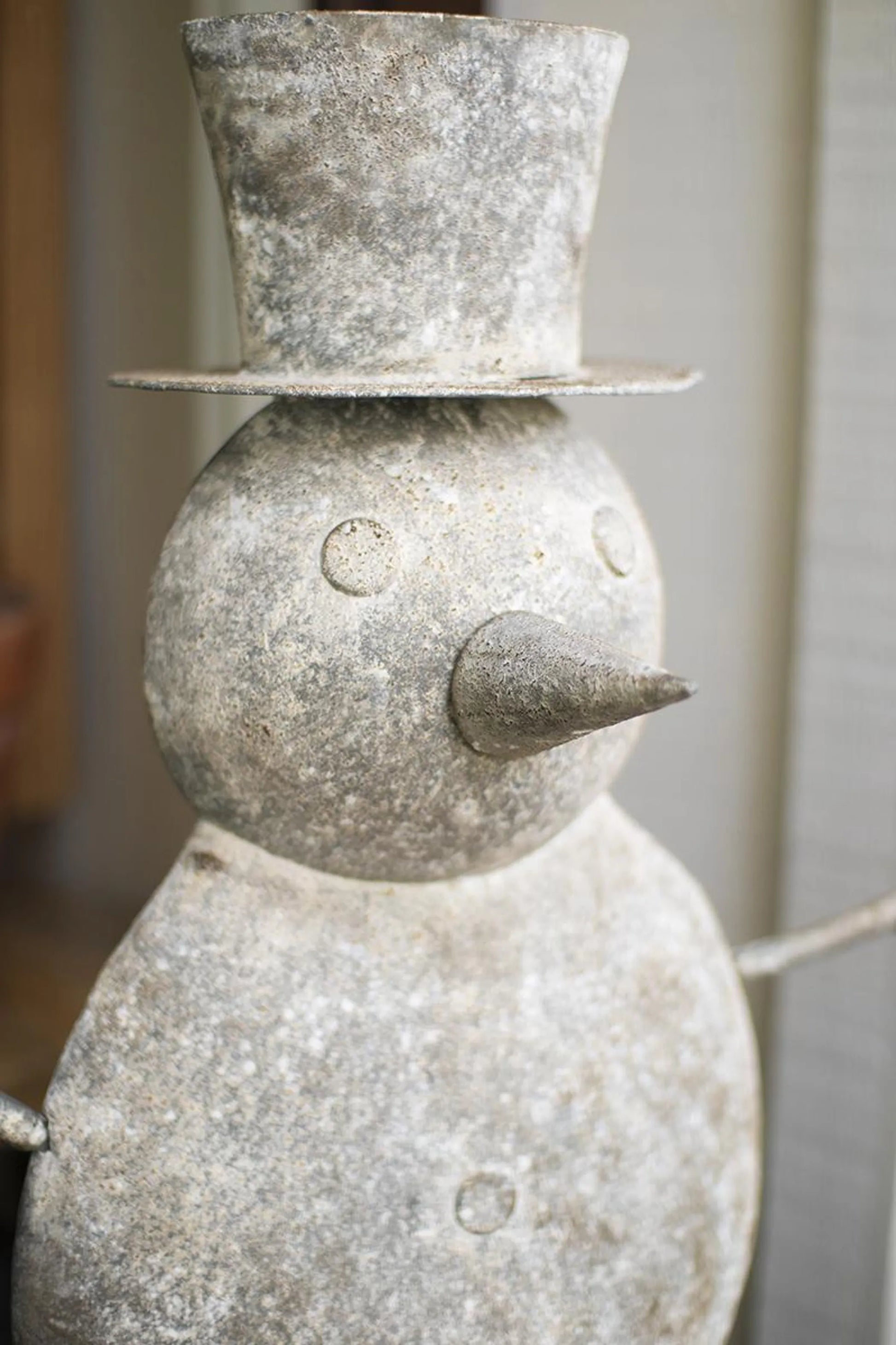 Large Metal Snowman Decor 40 Inch – Hand-Painted by Kalalo