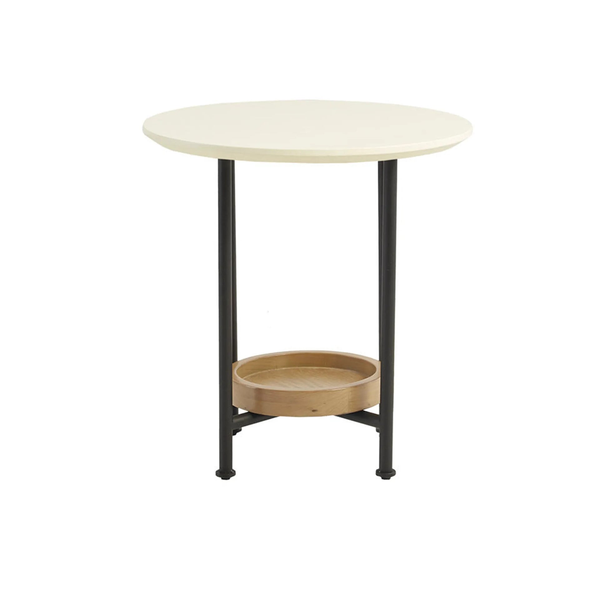 White Natural End Table-sleek design